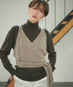 #Newans 【洗える】カシミヤブレンドバルキーニットビスチェ