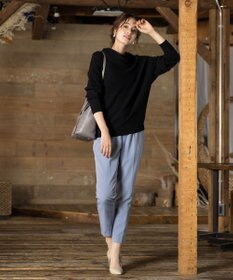 Tiaclasse 【洗える】快適な履き心地のダブルクロステーパードパンツ