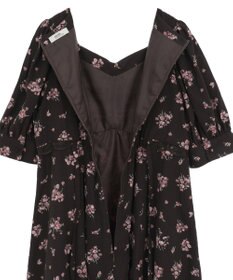 earth music&ecology レース切替フラワーロングワンピース