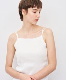 uncrave リブニット カップ付きキャミソール