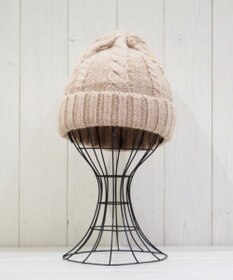 石田製帽 ベビーアルパカ　アラン編みワッチ