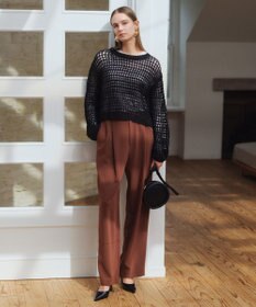 BEIGE， UVITE / コットンメッシュクロップドニット