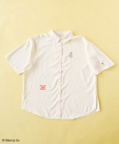 Green Parks ｍｉｆｆｙ／刺しゅうプリントストライプシャツ