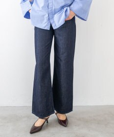 caqu FS linen wide flare リネンワイドフレアデニム