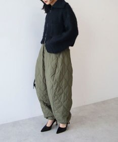 Green Parks フロントジップビックカラーニットブルゾン