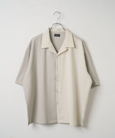 WEGO カラーブロックオープンカラーシャツ（S）