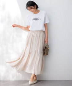 23区 【洗える】LIBECO ティアード スカート