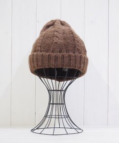 石田製帽 ベビーアルパカ　アラン編みワッチ