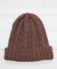 石田製帽 ベビーアルパカ　アラン編みワッチ