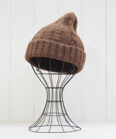 石田製帽 ベビーアルパカ　アラン編みワッチ