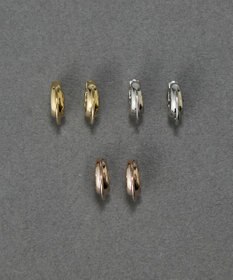 Phoebe 〈金属アレルギー対応〉クレセントカーブスナップイヤリング　シルバー/ニッケルフリー
