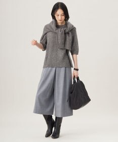 自由区 L 【アンサンブル対応・洗える】スパンコールニット カーディガン