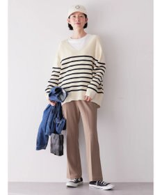 AMERICAN HOLIC Ｖネック片畦ニットプルオーバー