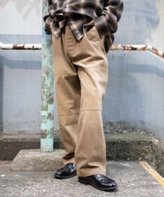 WEGO 【ウエストゴム/MLサイズ展開】ージーダブルニーパンツ