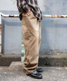WEGO 【ウエストゴム/MLサイズ展開】ージーダブルニーパンツ