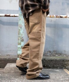 WEGO 【ウエストゴム/MLサイズ展開】ージーダブルニーパンツ