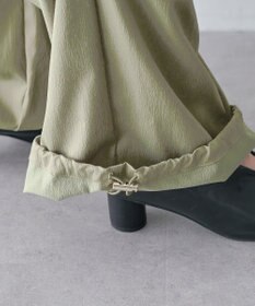 Green Parks 表面感サテンタックパンツ