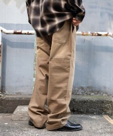 WEGO 【ウエストゴム/MLサイズ展開】ージーダブルニーパンツ