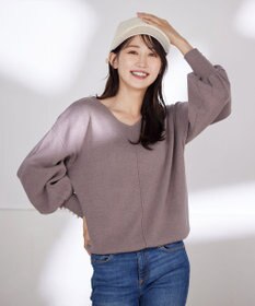 Tiaclasse 【洗える】2WAYパール釦ニットトップス