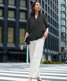 ICB 【接触冷感・UVカット・透け防止・吸水速乾・洗える】 シェルタリングドライオックス ワイドパンツ