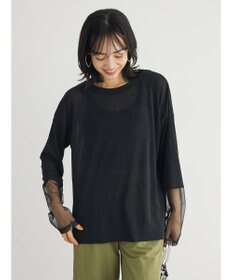 Green Parks 袖チュールドッキングプルオーバー