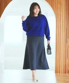 UNFILO L 【野呂佳代さん着用】BEAUTY FORM JERSEY スナップカーディガン