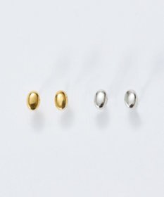 Phoebe 【金属アレルギー対応】メタルビーンズピアス　シルバー/サージカルステンレス