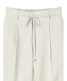 earth music&ecology リネンライクテーパードパンツ（ストライプ）