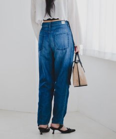 caqu FS linen ankle tapered アンクル丈 テーパードボーイフィットリネンデニム