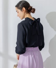 組曲 【セットアップ対応・前後着用可】ニュアンスシフォン ブラウス