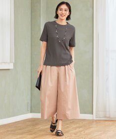 自由区 L 【カタログ掲載・洗える】タックガウチョ パンツ