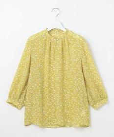 自由区 【洗える】ウェーブパターンプリント ブラウス