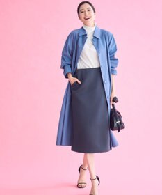 自由区 コットンナイロンバルカラー コート