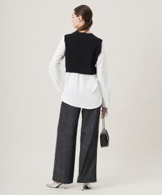 ICB L 【2WAY・洗える】シャツクロスコンビニットプルオーバー