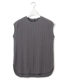 23区 【SLOW/洗える】ランダムリブフライス フレンチスリーブ カットソー