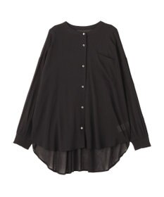 YECCA VECCA ドライタッチシアーバンドカラーシャツ