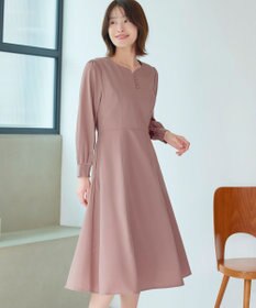 Tiaclasse 【セレモニー・洗える】ハートネックくるみ釦ワンピース