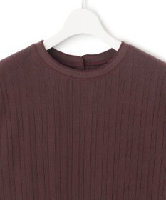 23区 【SLOW/洗える】ランダムリブフライス フレンチスリーブ カットソー