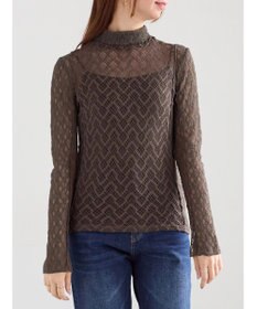 Te chichi パッチワークレース前後2WAY衿デザインTOPS《2025Autumn catalog item》