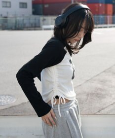 WEGO サイドドロストキーネックロンT