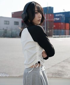 WEGO サイドドロストキーネックロンT