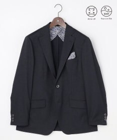 JOSEPH ABBOUD 【通気性/清涼/軽量/ストレッチ】クールピケストレッチジャケット ネイビー系