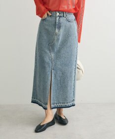 Green Parks フロントスリットデニムロングスカート