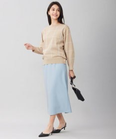 自由区 【洗える】オックスストレッチストレート スカート