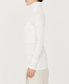 uncrave アルビニスタシフォンテレコ ハイネックカットソー（uncrave STANDARD）