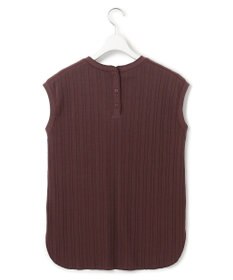 23区 【SLOW/洗える】ランダムリブフライス フレンチスリーブ カットソー