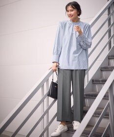 ANY L 【洗濯機可/ストレッチ/ウエストゴム/裏起毛】マルチファンクションストレッチワイドパンツ