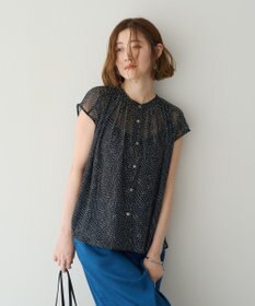 YECCA VECCA シアードット柄ブラウス