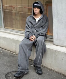 WEGO 【ユニセックス着用ITEM/ウエストゴム】スウィッチングスウェットパンツ