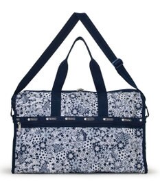 LeSportsac DELUXE LG WEEKENDER/フローラルレースネイビー